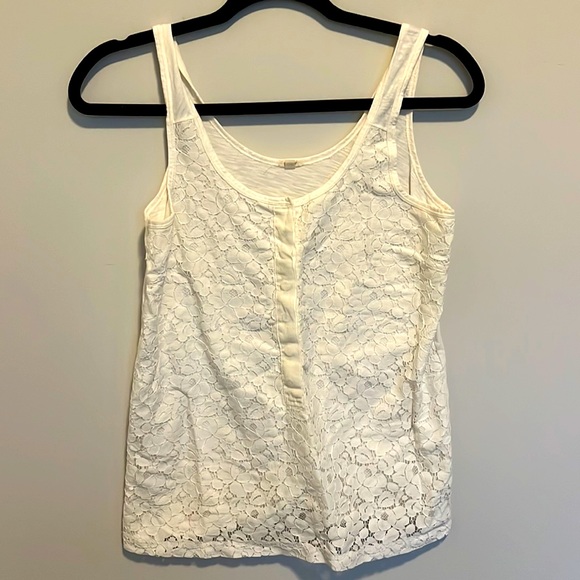 J. Crew Tops - Jcrew lace overlay tank size XXS